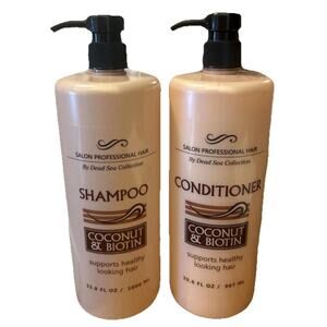 Dead Sea Collection COCONUT+BIOTIN SHAMPOO & CONDITIONER BUNDLE 33.8oz/30.6oz